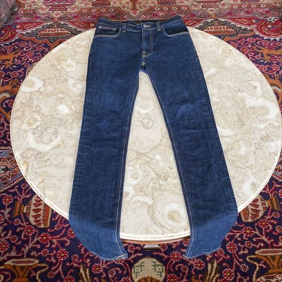 Nudie Jeans Thin Finn Dry Indigo Dips - Picture 2 of 12